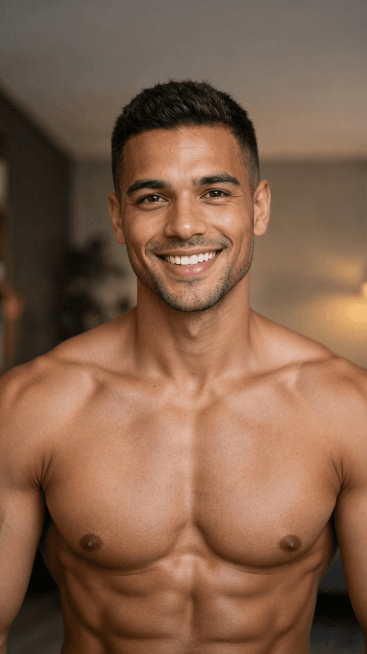 Athletic Model Guy. Topless.